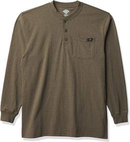 img 2 attached to Heavyweight Hunter Green Henley 💪 Sleeve Shirt by Dickies - Men's Fashion