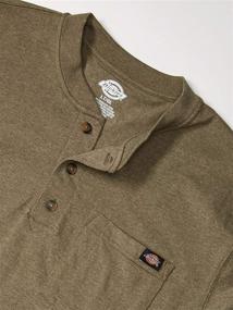 img 1 attached to Heavyweight Hunter Green Henley 💪 Sleeve Shirt by Dickies - Men's Fashion