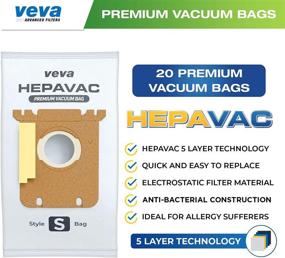 img 3 attached to 🧹 VEVA 20 Pack Premium Vacuum Filter Bags: Type EL202F S-bags Compatible with Electrolux EL6985 EL6988, EL6989, EL7000, EL7020, and EL7025 Series - Efficient Cleaning Solutions