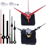 ⏰ emoon wall clock movement mechanism with silent sweep quartz motor kit - clock repair diy replacement - includes 4 pack clock hands - custom clock accessories (shaft length 5/8 in) логотип