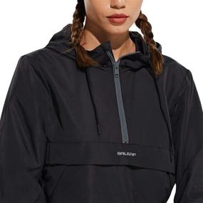 img 2 attached to 🧥 BALEAF Women's Lightweight Casual Hoodie Windbreaker: Waterproof Half Zip Pullover with Hooded Pockets