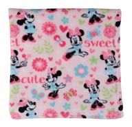 🎀 pink disney minnie mouse super soft flannel fleece blanket: cozy and cute! logo