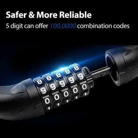 img 1 attached to 🔒 Secure Your Bike with NDakter 5-Digit Combination Anti-Theft Bike Lock