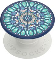 🦋 улучшите свой опыт использования телефона с popsockets popgrip: складная держатель для телефона и подставка с дизайном бабочки мандала в оттенках бирюзового! логотип