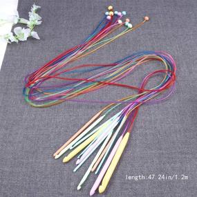 img 3 attached to Versatile SUPVOX 12pcs Afghan Tunisian Crochet Hooks: Durable Plastic Needles for Easy Carpet Crocheting and Knitting