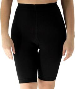 img 4 attached to 🩲 Black Plus Size Compression Shorts - Mojo Pelvic Floor Support - 20-30mmHg