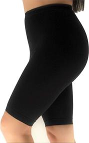 img 1 attached to 🩲 Black Plus Size Compression Shorts - Mojo Pelvic Floor Support - 20-30mmHg