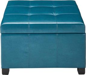 img 3 attached to 🪑 Stylish Teal PU Storage Ottoman by Christopher Knight Home - Richmond KD Ottoman Design