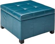 🪑 stylish teal pu storage ottoman by christopher knight home - richmond kd ottoman design логотип