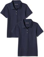 👚 amazon essentials: stylish short sleeve uniform interlock tops, tees & blouses for girls logo