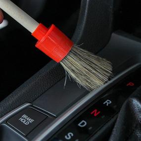 img 1 attached to 🧽 VIKING 3pk Car Detail Brushes - Versatile Head Sizes with Boars Hair & Synthetic Fibers - Ideal for Interior & Exterior Detailing