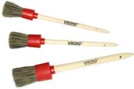 🧽 viking 3pk car detail brushes - versatile head sizes with boars hair & synthetic fibers - ideal for interior & exterior detailing logo