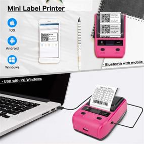 img 3 attached to NetumScan Label Maker: Portable Bluetooth Thermal Printer for Android & iOS - Ideal for Labeling, Address, QR Code, Barcode, Cable and More in Home & Retailing