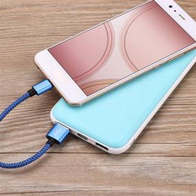 img 1 attached to 🔌 Fast Charging USB C Cable 1ft 3-Pack - Compatible With Samsung Galaxy S10+/S9/S8+, LG G7/G8/V35/V40/V50 - Perfect Size for Desktop Charging