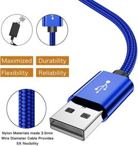 img 3 attached to 🔌 Fast Charging USB C Cable 1ft 3-Pack - Compatible With Samsung Galaxy S10+/S9/S8+, LG G7/G8/V35/V40/V50 - Perfect Size for Desktop Charging