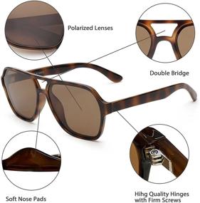 img 3 attached to 🕶️ GLINDAR Tortoise Polarized Aviator Sunglasses