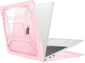 img 2 attached to MOSISO MacBook Air 13 inch Case 2020 Release A2337 M1 A2179 - Heavy Duty Plastic Hard Shell Case with TPU Bumper, Keyboard Cover &amp; Retina Display Touch ID - Rose Quartz