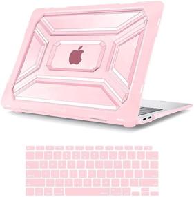 img 4 attached to MOSISO MacBook Air 13 inch Case 2020 Release A2337 M1 A2179 - Heavy Duty Plastic Hard Shell Case with TPU Bumper, Keyboard Cover &amp; Retina Display Touch ID - Rose Quartz