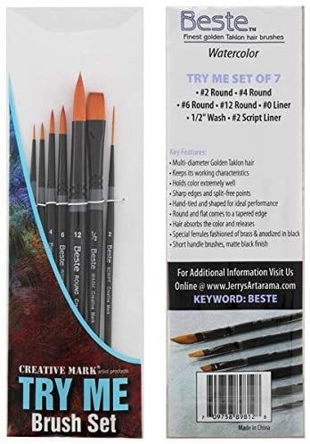 Creative Mark Mural Large Artist Brushes - White Filament Brushes