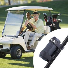 img 1 attached to 🔊 Golf Cart Speaker Mount: Xislet 2-Straps Bike Speaker Holder - Compatible with Bicycle, Club Car, and EZGO Cart - Attaches to Railing, Crossbar, or Frame for Bluetooth Wireless Speakers