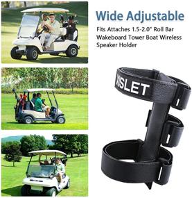 img 2 attached to 🔊 Golf Cart Speaker Mount: Xislet 2-Straps Bike Speaker Holder - Compatible with Bicycle, Club Car, and EZGO Cart - Attaches to Railing, Crossbar, or Frame for Bluetooth Wireless Speakers