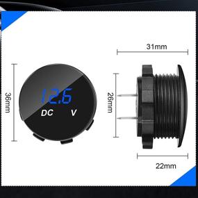 img 2 attached to 🚗 Mini Waterproof Car Voltmeter: Digital Display Voltage Meter for Vehicle Truck (Blue)