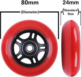img 1 attached to AOWISH Beginner Roller Blades Replacement Wheel - Inline Skate Wheels 64mm 72mm 76mm 80mm 85a with ABEC-9 Bearings (4-Pack)