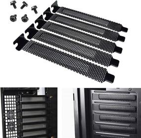 img 2 attached to 🔍 High-Quality Steel Dust Filters - Pack of 20 PCI Slot Cover Blanking Plates with Vented Design, Including Screws, Ideal for Computer Cases