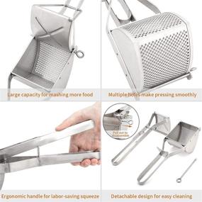 img 3 attached to 🥔 Highly Efficient Stainless Steel Commercial Potato Ricer by MyLifeUNIT – Perfect for Business Use and Mashing Potatoes