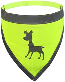 img 1 attached to 🐶 Alcott Visibility Dog Bandana: Essential Reflective Trim & Accents