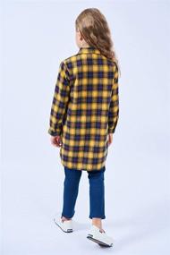 img 2 attached to UWBACK Sleeve Flannel Shirts Button Girls' Clothing for Tops, Tees & Blouses