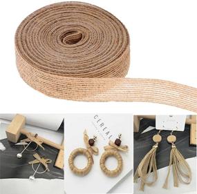 img 2 attached to FOLAI 3 Rolls of Natural Burlap Fabric with Lovely Burlap Ribbon for Wedding Events, Parties, Home Decoration - 10M Long, 2cm Wide per Roll