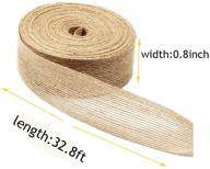 folai 3 rolls of natural burlap fabric with lovely burlap ribbon for wedding events, parties, home decoration - 10m long, 2cm wide per roll logo