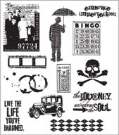 🖌️ stampers anonymous tim holtz cling rubber stamp set, 7x8.5 inch - mini muse: explore quality art stamps logo