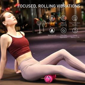 img 3 attached to 🥜 Rechargeable Vibrating Peanut Massage Ball - IP65 Waterproof Fitness Yoga Roller for Deep Tissue Muscle Pain Relief and Myofascial Release, Featuring 4 Modes