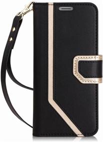 img 4 attached to 📱 Premium FYY Leather Case for Samsung Galaxy S9 - Wallet Flip Folio Case with Mirror and Wrist Strap (Dark)