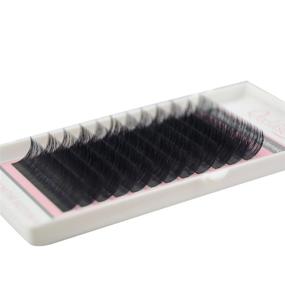 img 2 attached to 💁 Qeelasee Faux Mink Silk Eyelash Extensions 0.03mm D Curl 10mm - Professional Salon Use for Semi-Permanent Individual Lashes