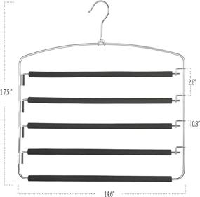 img 2 attached to 👖 5-Layer Metal Slack Magic Hangers: Space Saving Pants Hanger Organizer (4 Pack)