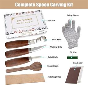 img 2 attached to Beginner Whittling Kit for Adults and Kids - Unfinished Wood Carving Spoon, Whittling Knife Set with Color Box - Includes Whittling Knife, Hook Knife, Detail Knife