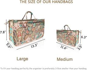 img 2 attached to Vercord Printed Handbag Organizer Pockets Women's Accessories