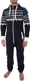 img 3 attached to 🦴 Noroze Hoodie Jumpsuit Pajamas Skeleton - Comfy Men's Sleep & Lounge Wear