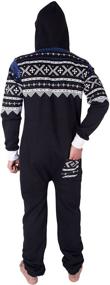 img 1 attached to 🦴 Noroze Hoodie Jumpsuit Pajamas Skeleton - Comfy Men's Sleep & Lounge Wear