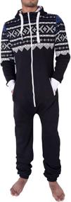 img 2 attached to 🦴 Noroze Hoodie Jumpsuit Pajamas Skeleton - Comfy Men's Sleep & Lounge Wear