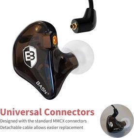 img 2 attached to 🎧 BASN Bsinger PRO: Dynamic Driver Noise Isolating Earphones for Musicians - In-Ear Monitor Headphones with Detachable Cables (Brown)