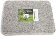 🧵 premium needle felting pad: 8x10x1 inch, 100% natural wool, ideal for precision felting logo