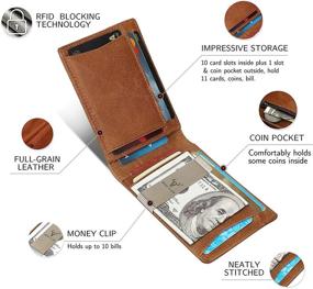 img 2 attached to 🧔 Branded Minimalist Leather Men's Accessories: Pocket Wallets, Card Cases, and Money Organizers