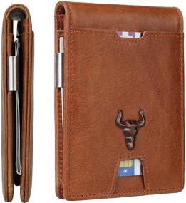 img 4 attached to 🧔 Branded Minimalist Leather Men's Accessories: Pocket Wallets, Card Cases, and Money Organizers