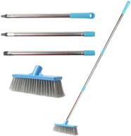 🧹 efficient ukeenor floor scrub brush: long handle bathroom push broom for effective cleaning logo