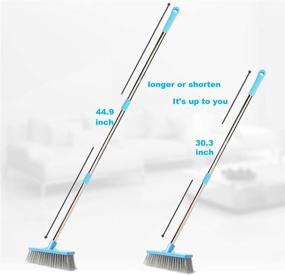 img 3 attached to 🧹 Efficient UKEENOR Floor Scrub Brush: Long Handle Bathroom Push Broom for Effective Cleaning