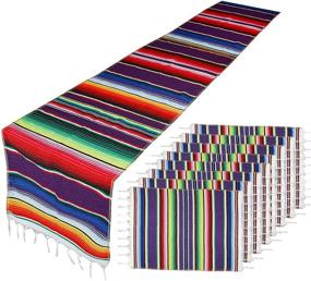 img 4 attached to 🎉 Mariachi-inspired Mexican Assorted Wedding Decorations Placemats: Vibrant Table Settings for Memorable Moments